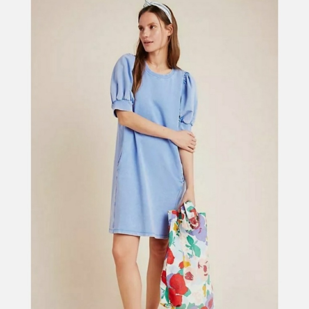 Anthropologie Saturday/Sunday Puff Sleeve  Dress - Picture 3 of 4